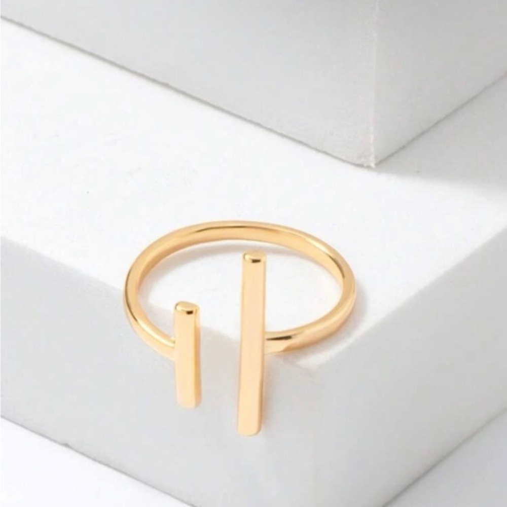 Gold Plated Stainless Steel 1pc Adjustable Ring